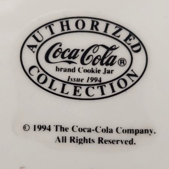Coca-Cola Always Cool Polar Bear Cookie Jar 1994 Ceramic Coke Christmas Winter - Picture 9 of 11
